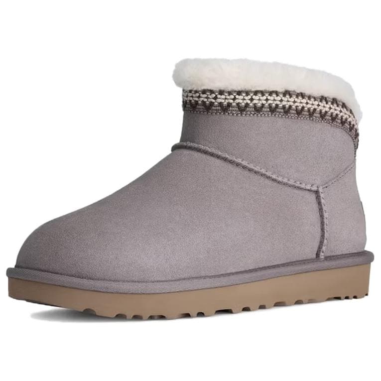 Ботинки зимние ugg Classic Novelty Сноубутсы Голубо-серый Женские - изображение 1