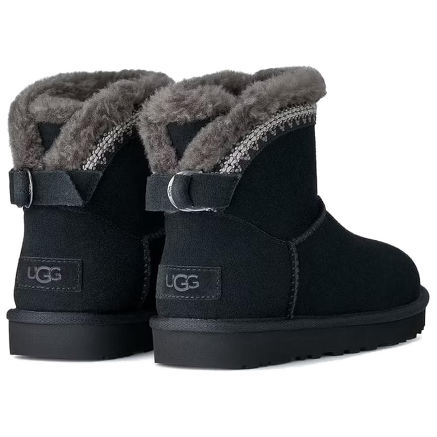 Ботинки зимние ugg Classic Novelty Сноубутсы Черный Женские - изображение 2