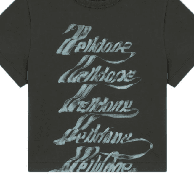 Футболка WE11DONE SS26 Carbon Gray Женские T-рубашки - изображение 4