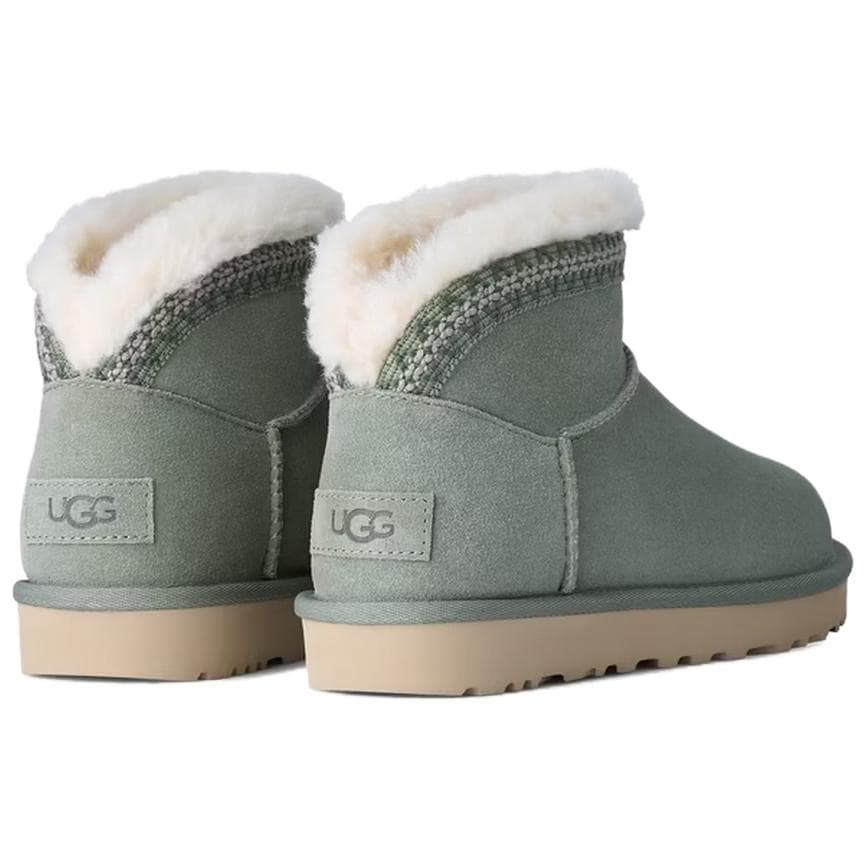 Ботинки зимние ugg Classic Novelty Сноубутсы Four Leaf Clover Зелёный Женские - изображение 2
