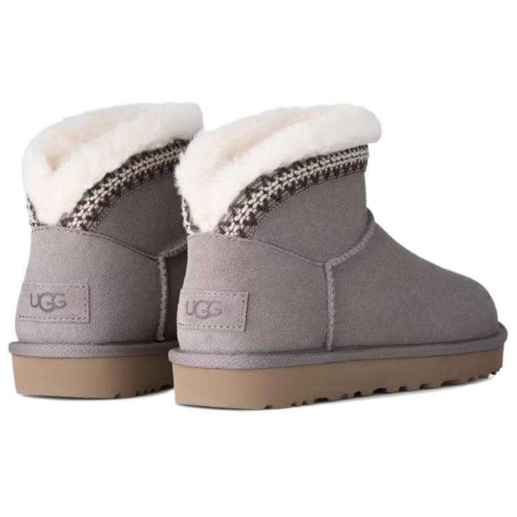 Ботинки зимние ugg Classic Novelty Сноубутсы Голубо-серый Женские - изображение 2