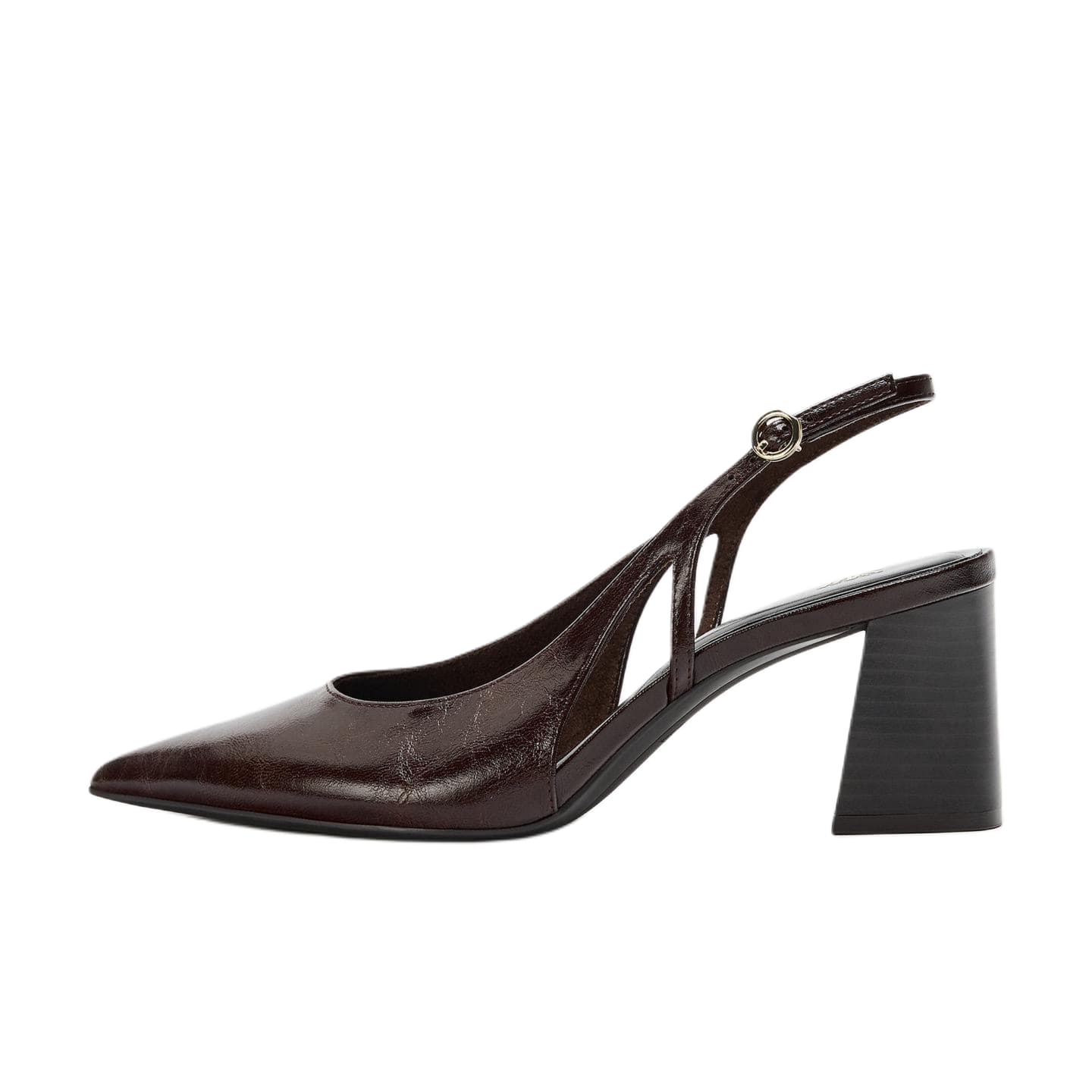 Туфли zara Высокие каблуки Low Топ Коричневый Женские - изображение 1