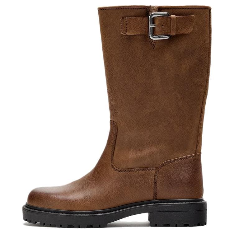 Ботинки zara Колено High Ботинки Коричневый Женские - изображение 1