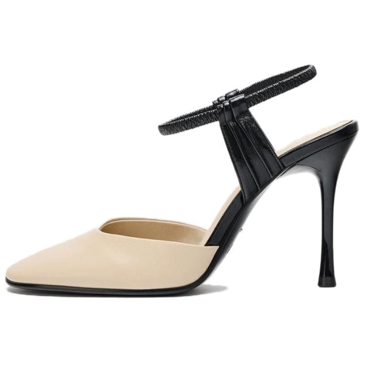 Туфли zara Высокие каблуки Low Топ Бежевый Женские - изображение 1