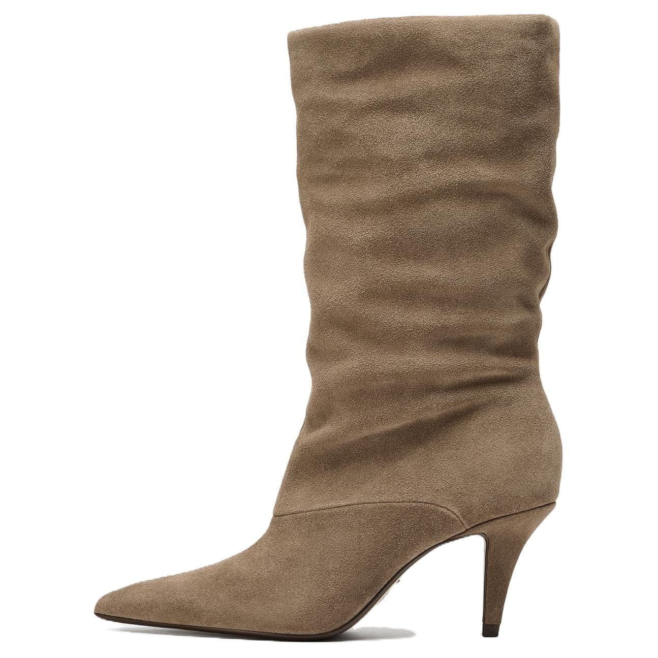 Ботинки zara Колено High Ботинки Тауповый Женские - изображение 1