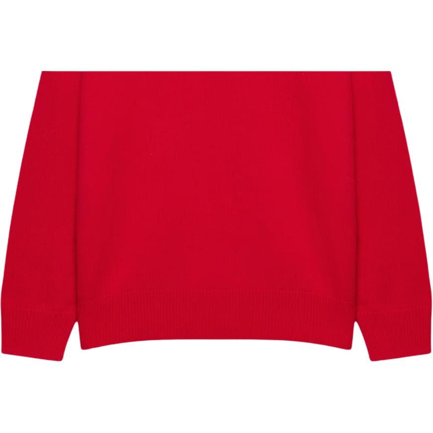 Кардиган ARITZIA WILFRED Isabelle Шерсть Плюш с узором кольца Свитер Женский с прострочкой Красный Сияющий Красный - изображение 3