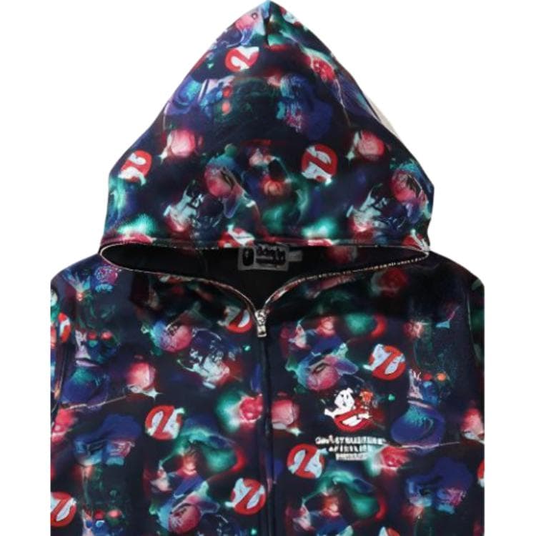 Худи A BATHING APE x GHOSTBUSTERS Camo Full Zip Hoodie Multi Logo - изображение 3