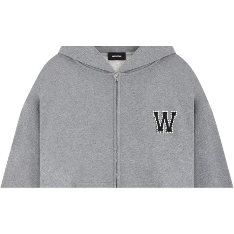 Худи WE11DONE FW24 Толстовка женская серая - изображение 3