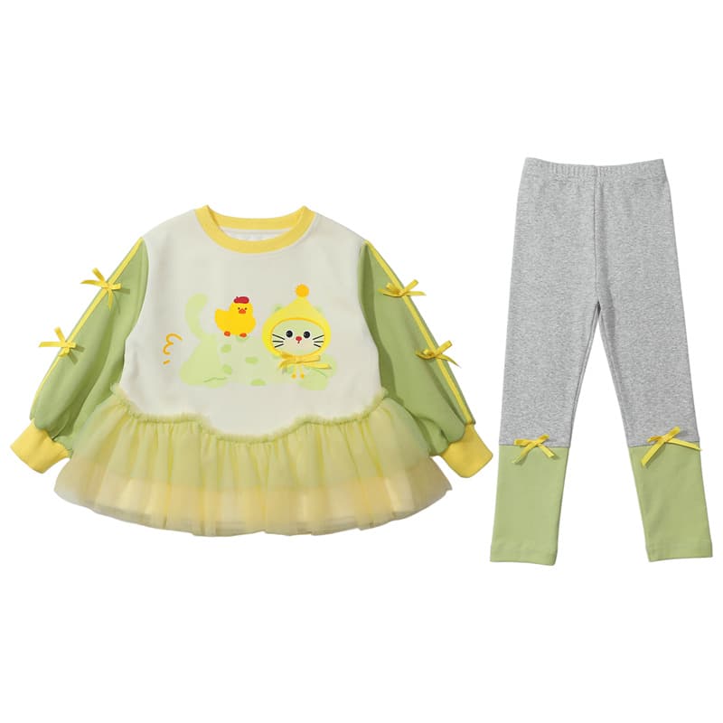 ATONGMU Зелёный Kids Повседневные спортивные костюмы Наборы - изображение 1