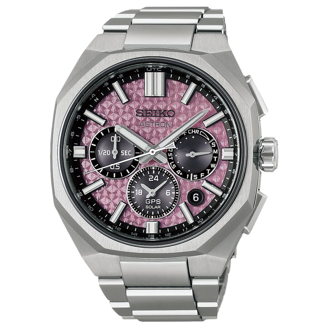 Часы SEIKO Solar Кварц Мужские часы серии Astron 43,4 мм Розовые - изображение 1