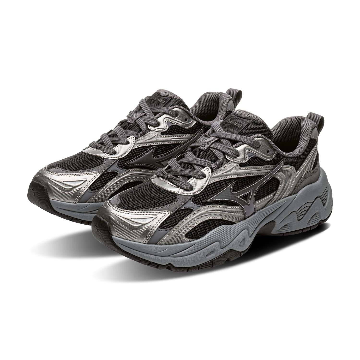 Кроссовки для бега Mizuno TRAINER 2K V2 Беговые кроссовки Низкий Топ Черный Темный Серебряный Унисекс - изображение 4