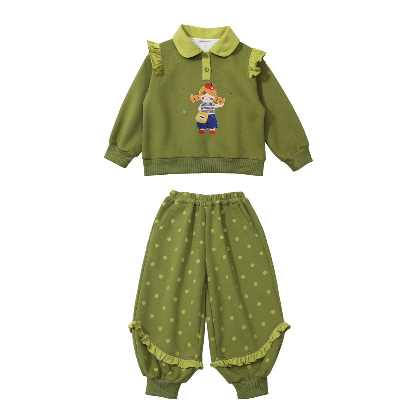 ATONGMU Зелёный Kids Повседневные спортивные костюмы Наборы - изображение 1