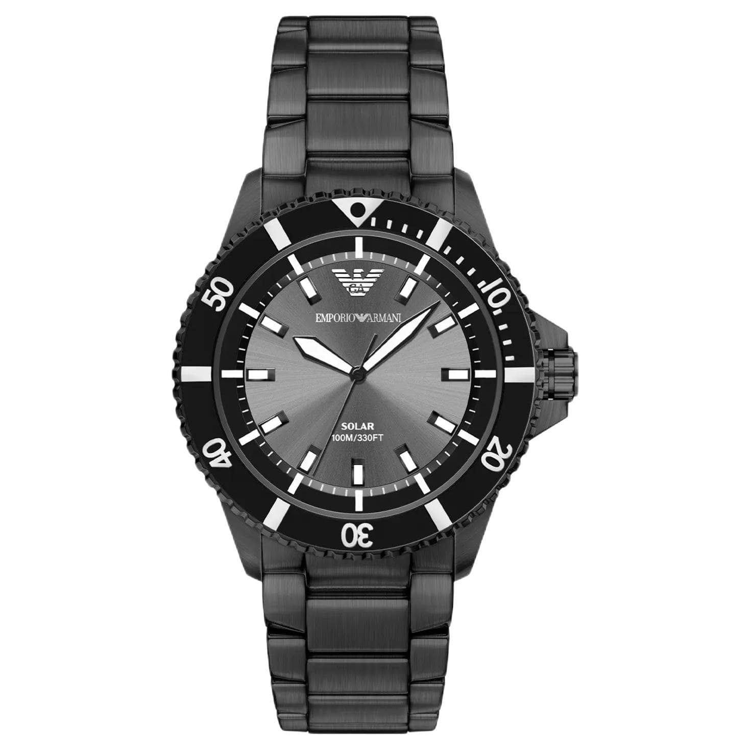 Механические часы EMPORIO ARMANI Солнечный кварцевый механизм Мужские часы 42 мм Серый - изображение 1