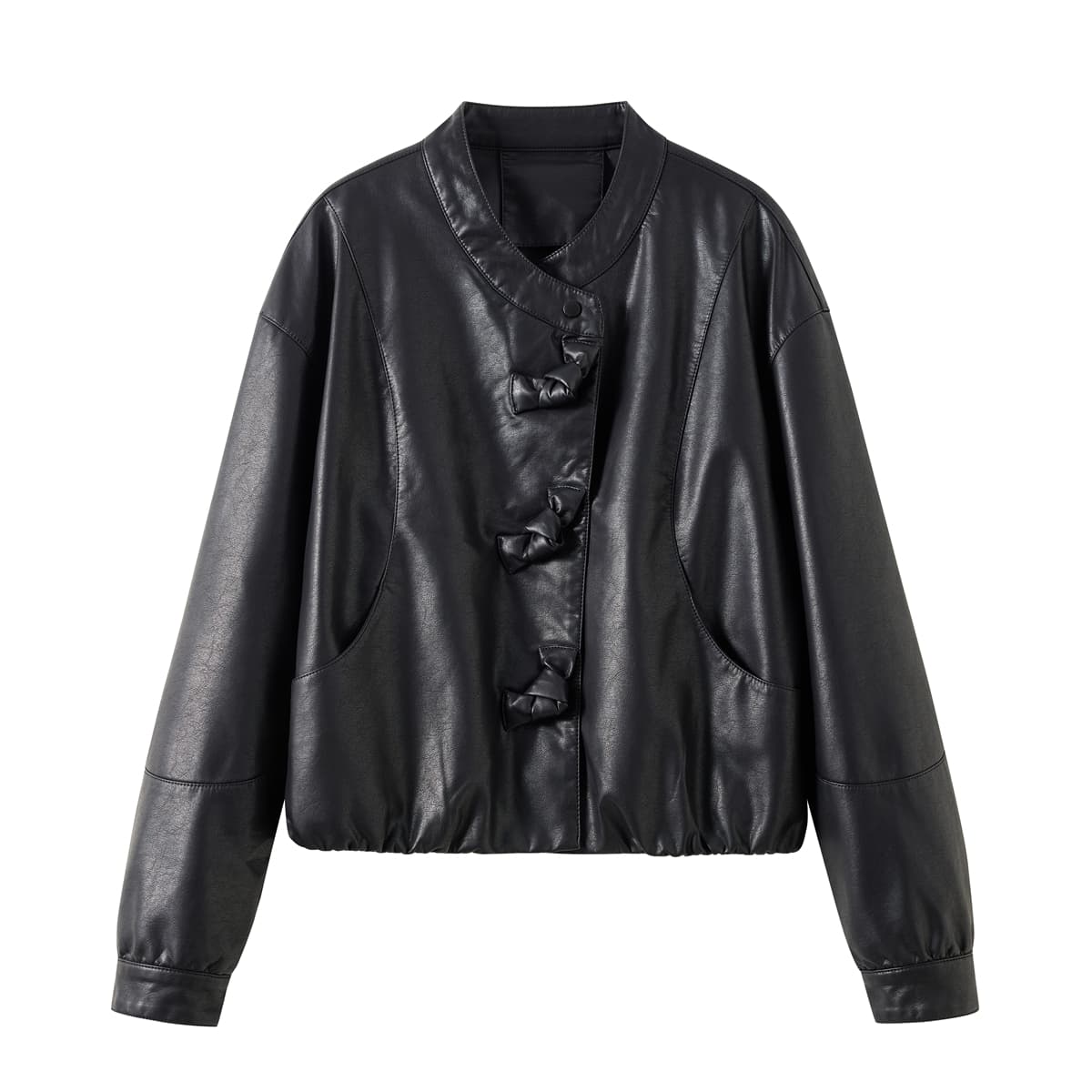 PIERRE CARDIN Черный Женские Кожаные куртки - изображение 1
