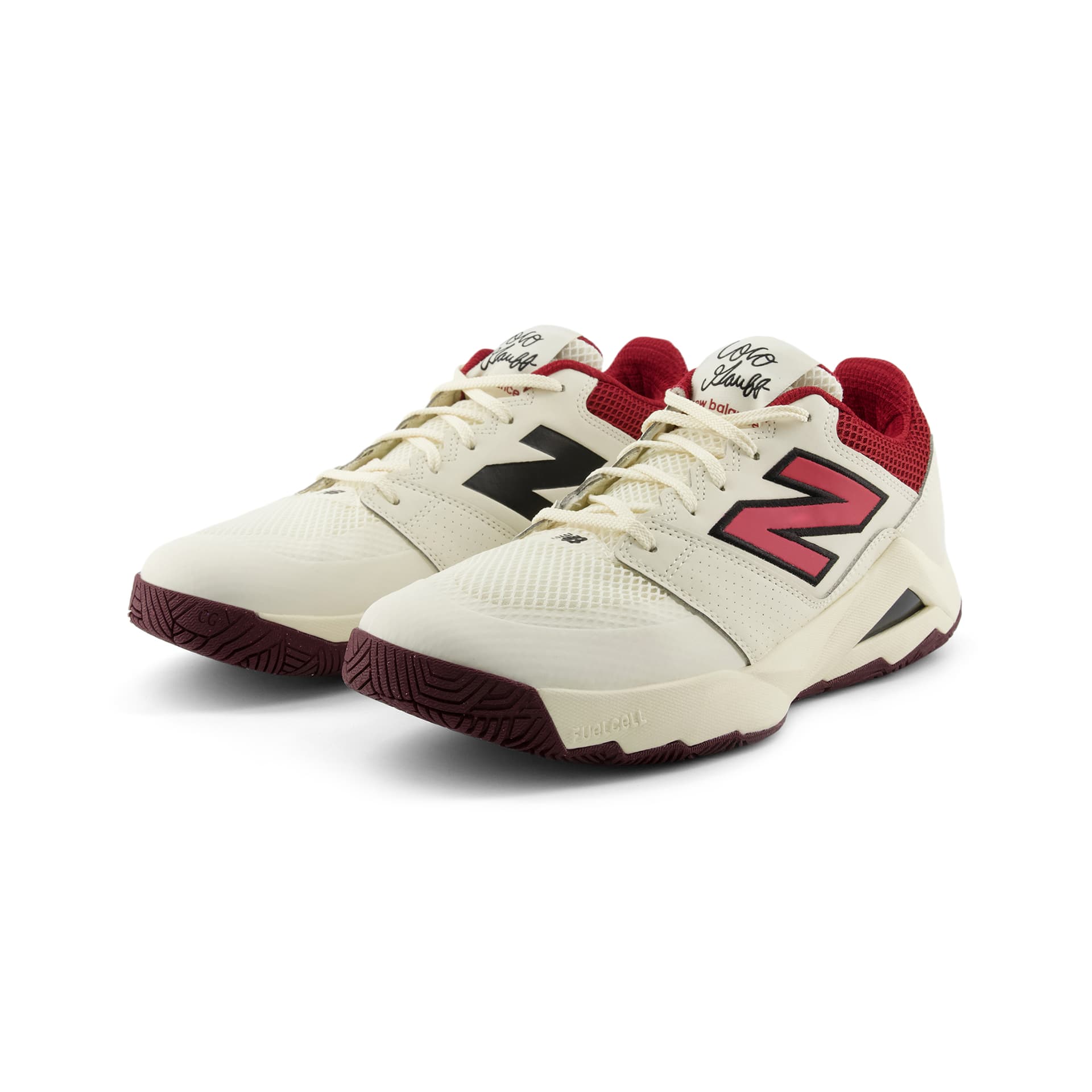 Кроссовки для тенниса New Balance Coco Delray Теннисные кроссовки Низкий топ Серый Белый Темно-красный Мужской - изображение 3