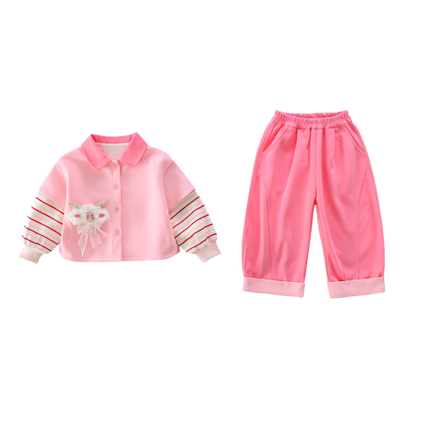 ATONGMU Розовый Kids Повседневные спортивные костюмы Наборы - изображение 1