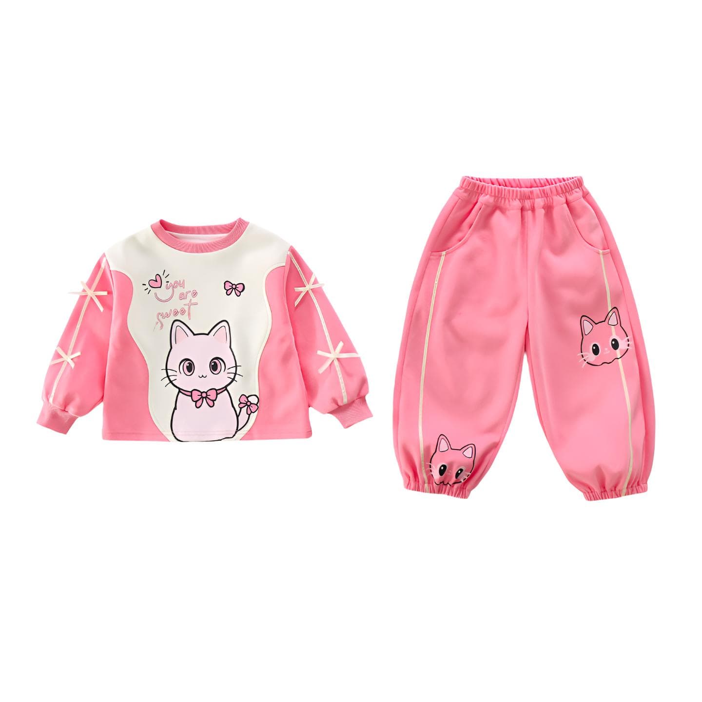 ATONGMU Розовый Kids Повседневные спортивные костюмы Наборы - изображение 1
