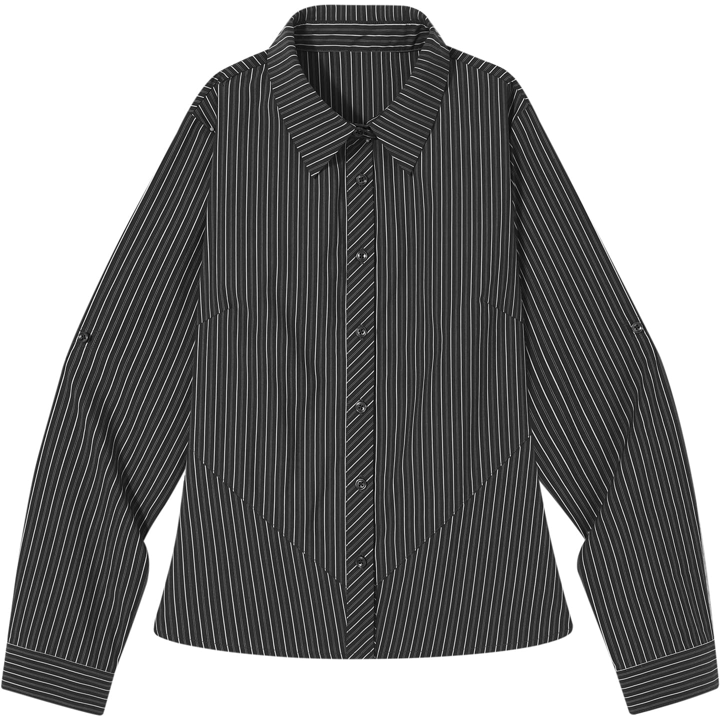 Блузка PSO Brand Полосы Темно-серый DarkGrey Женские Рубашки - изображение 3