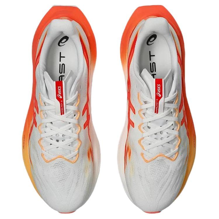 Кроссовки для бега asics SUPERBLAST 3 Беговые кроссовки Low Топ Белый оранжевый Унисекс - изображение 5