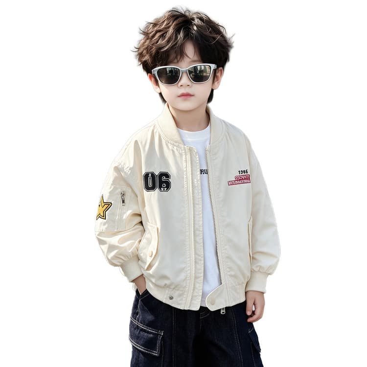 BOBBY ABLEY Экрю Kids Бейсбольные куртки - изображение 1