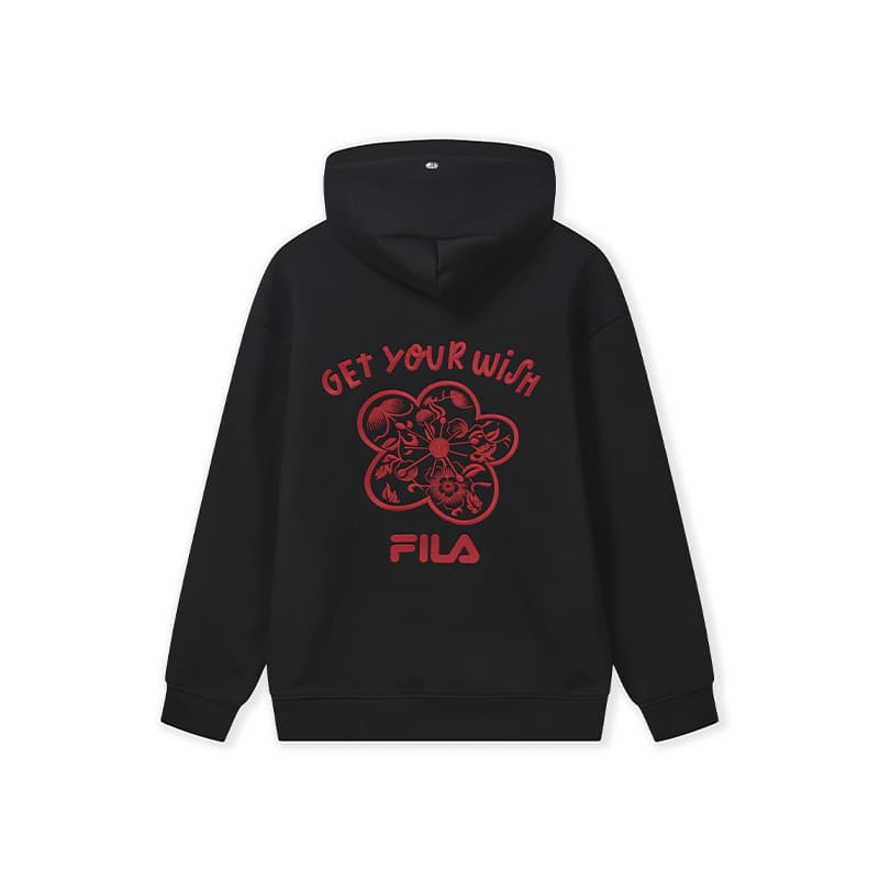 Худи FILA Dream Come True Window Lattice Глубокий черный Унисекс Толстовки - изображение 2