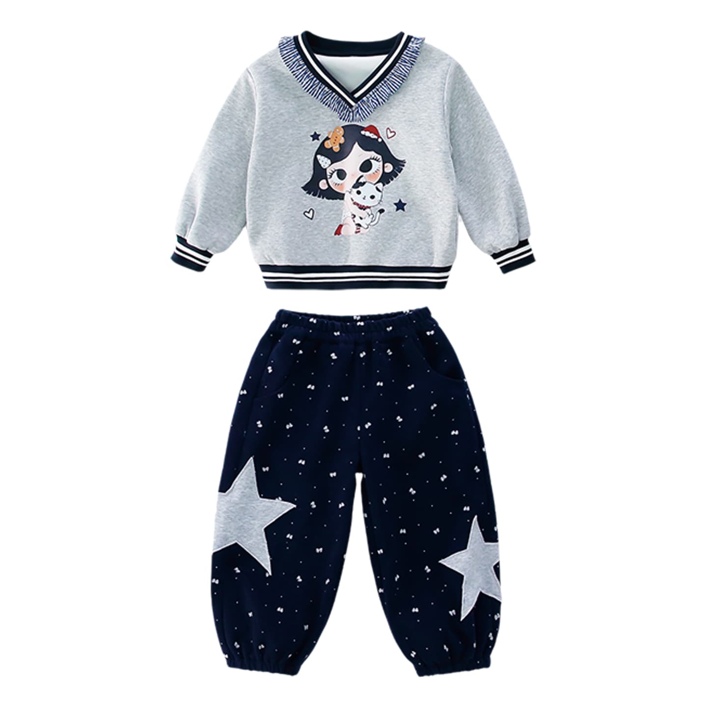 ATONGMU Серый Kids Повседневные спортивные костюмы Наборы - изображение 1