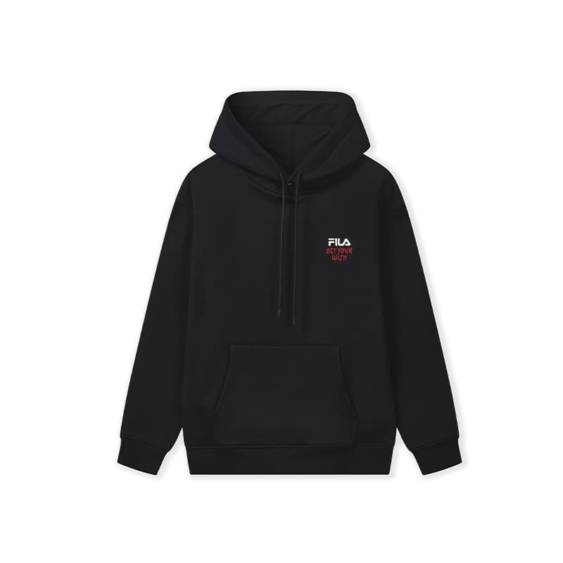 Худи FILA Dream Come True Window Lattice Глубокий черный Унисекс Толстовки - изображение 1