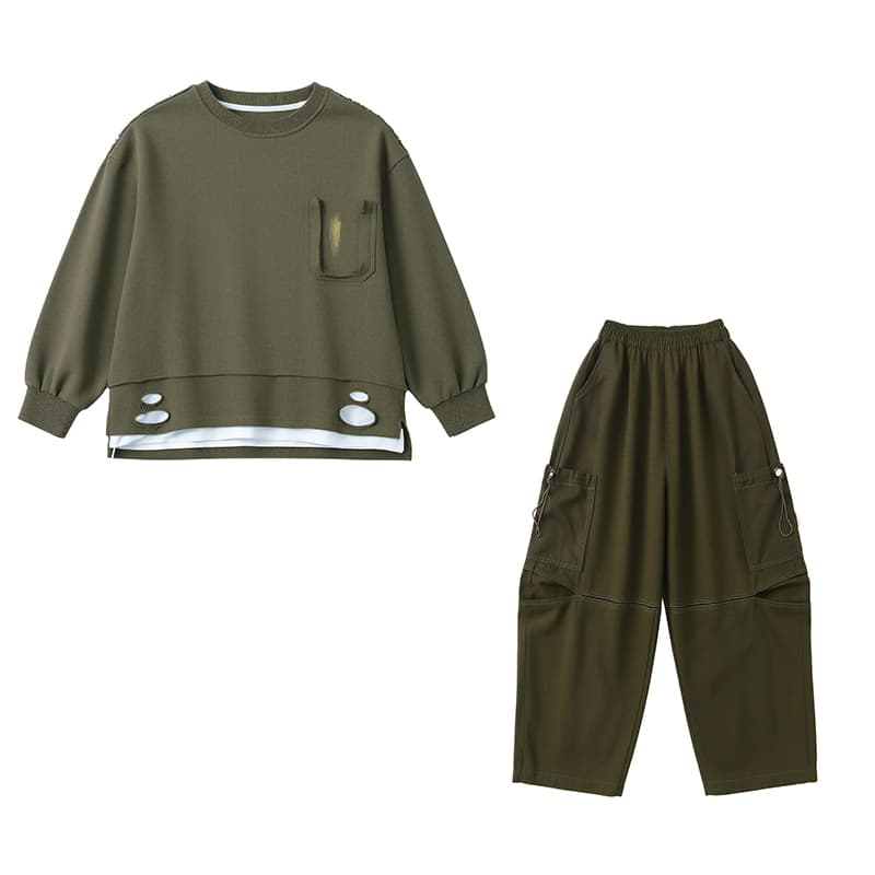 BOBBY ABLEY Армейский зеленый Kids Повседневные спортивные костюмы Наборы - изображение 1