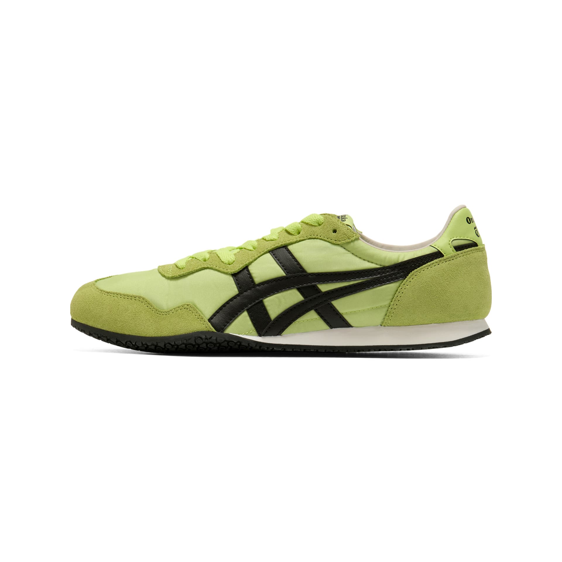 Кроссовки Onitsuka Tiger SERRANO Повседневная обувь Низкий Топ Лаймово-зеленый Черный Унисекс - изображение 1