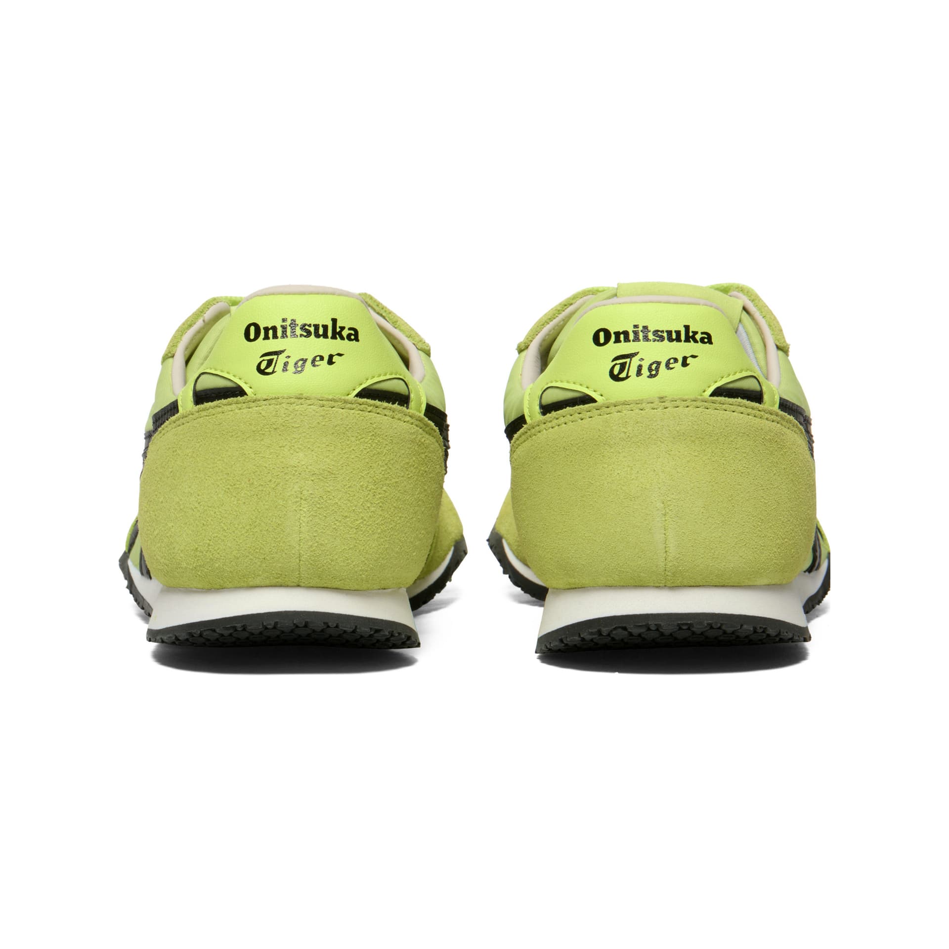Кроссовки Onitsuka Tiger SERRANO Повседневная обувь Низкий Топ Лаймово-зеленый Черный Унисекс - изображение 6