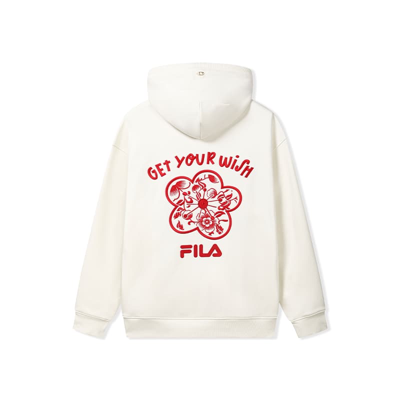 Худи FILA Dream Come True Window Lattice Паровой белый Унисекс Толстовки - изображение 2