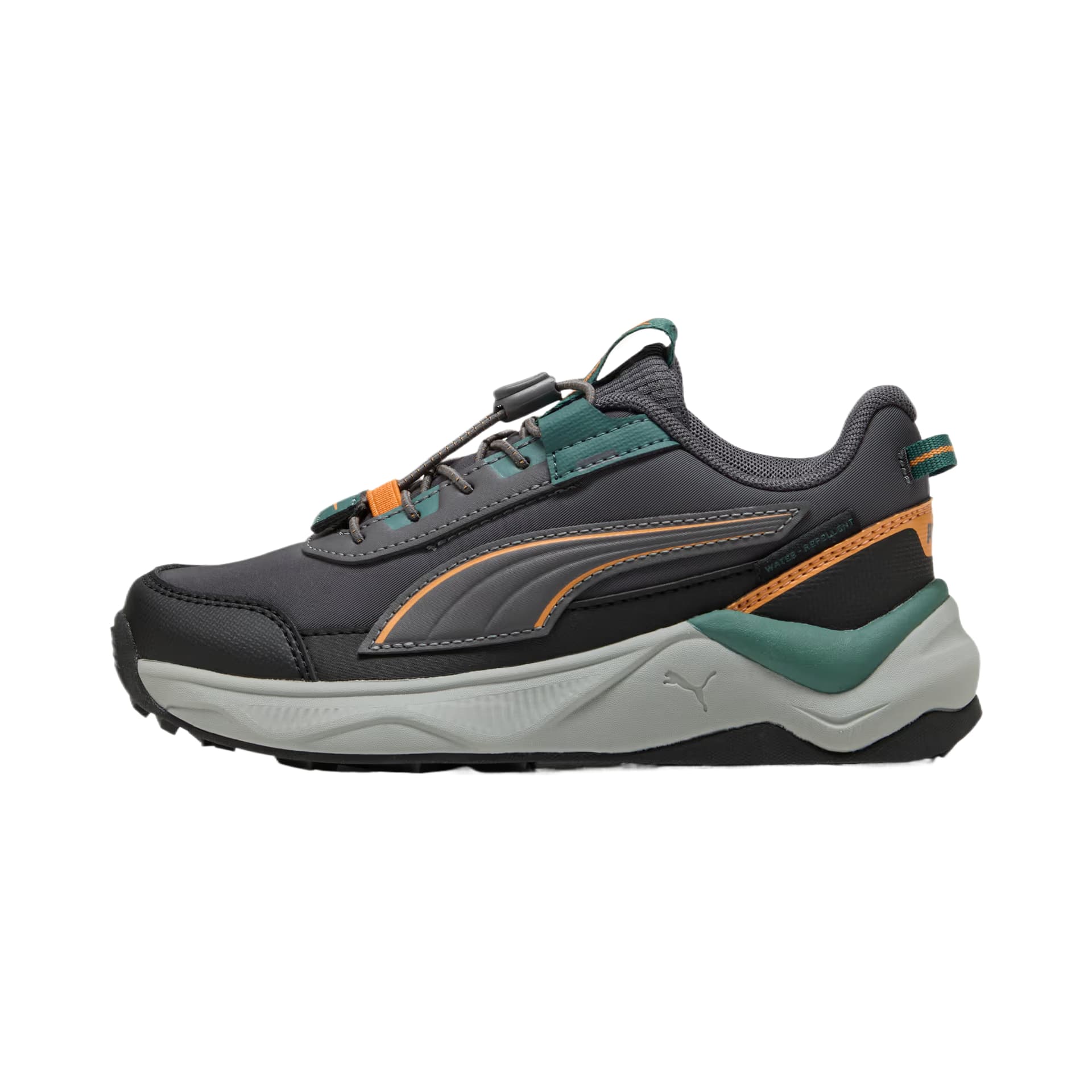 Кроссовки PUMA EVOLVE 2,0 Детские беговые кроссовки Low Топ Настроение Серый Яркий Папайя Ягуар Черный Kids - изображение 1