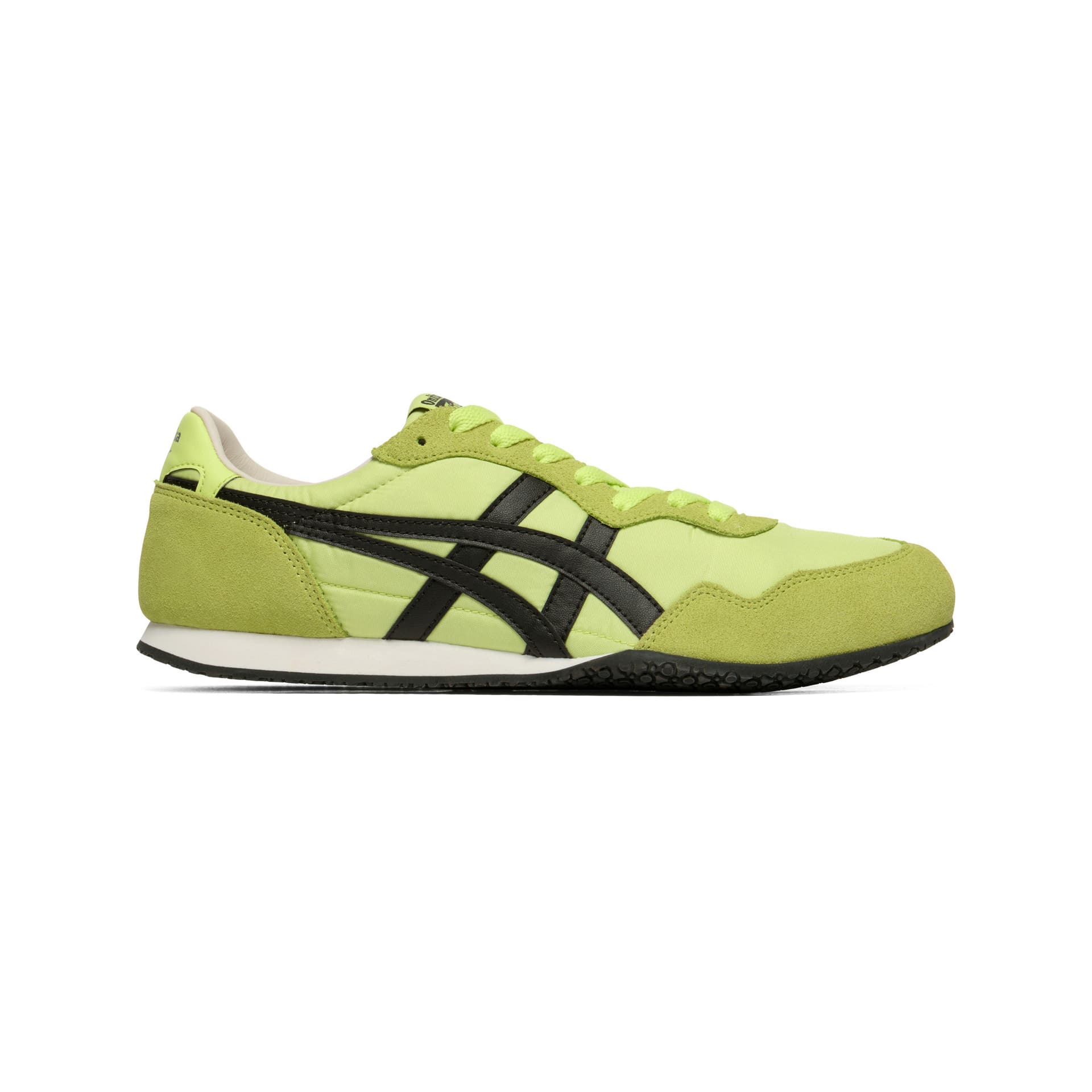Кроссовки Onitsuka Tiger SERRANO Повседневная обувь Низкий Топ Лаймово-зеленый Черный Унисекс - изображение 2