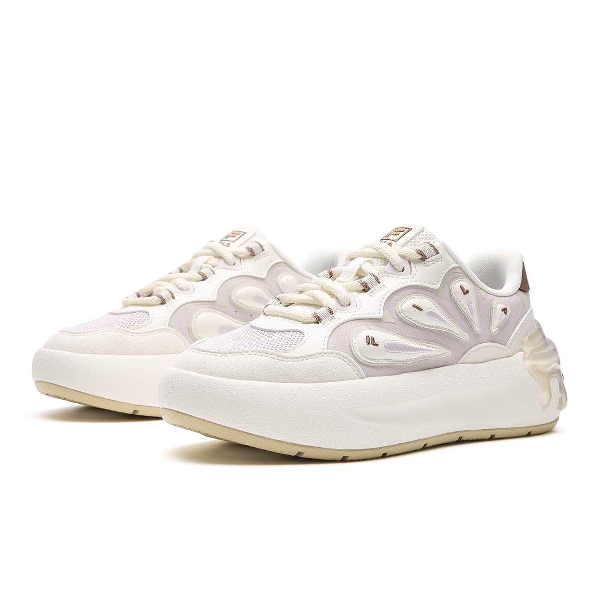 Кроссовки FILA Морковный Shoes Skate Shoes Low Топ Silent Розовый Молочный Белый Женские - изображение 3