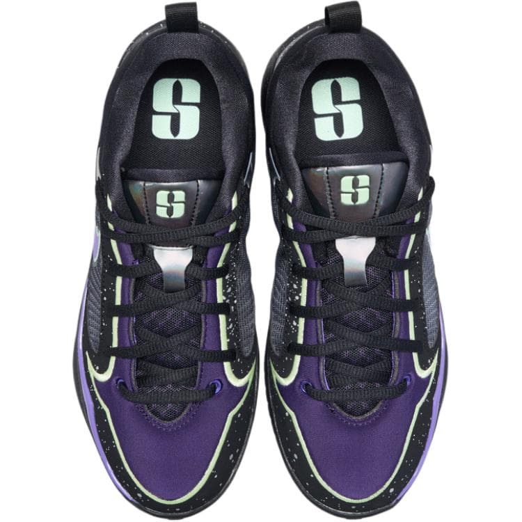Кроссовки для баскетбола NIKE Sabrina 4 Детские баскетбольные кроссовки Low Топ Фиолетово-черный Kids - изображение 4