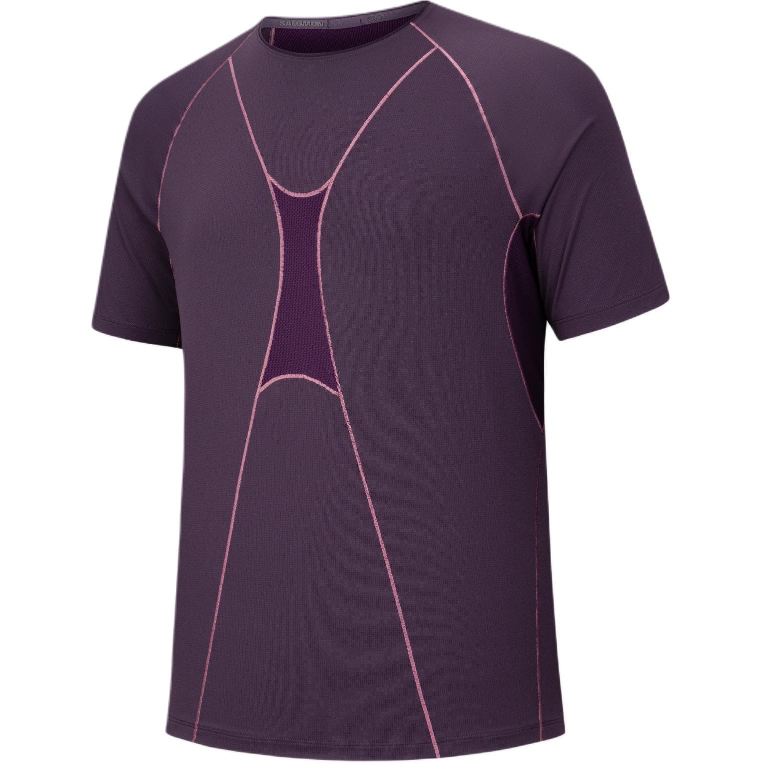 SALOMON SOLUS NIGHTSHADE Фиолетовый Pennant Мужские беговые T-рубашки - изображение 3