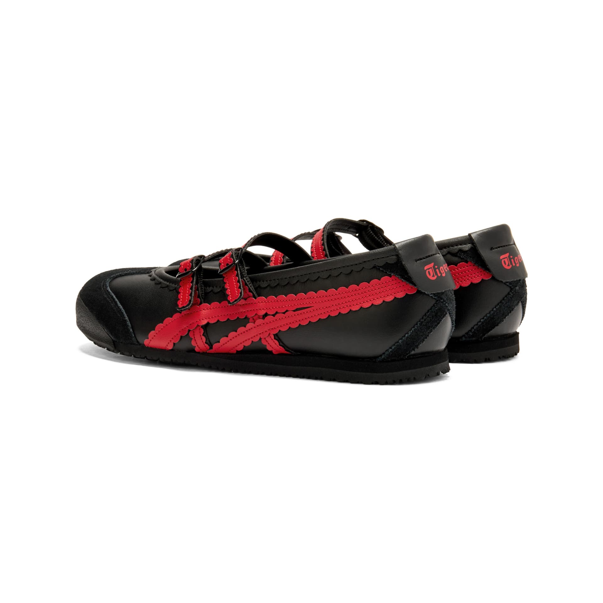 Onitsuka Tiger MEXICO 66 TGRS Туфли Мэри Джейн Low Топ Черный Красный Унисекс - изображение 4