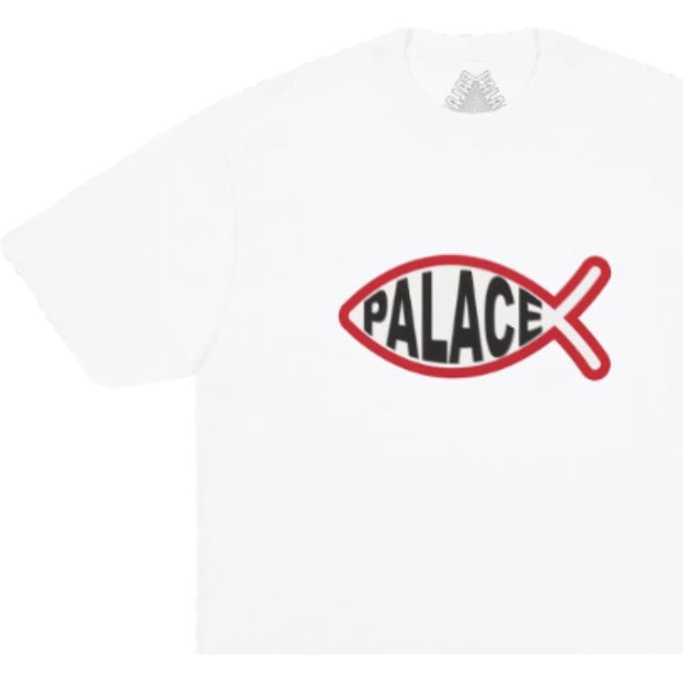 Футболка PALACE Белый Унисекс T-рубашки - изображение 4
