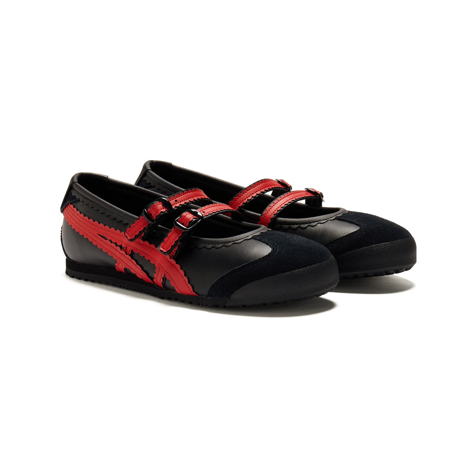 Onitsuka Tiger MEXICO 66 TGRS Туфли Мэри Джейн Low Топ Черный Красный Унисекс - изображение 3