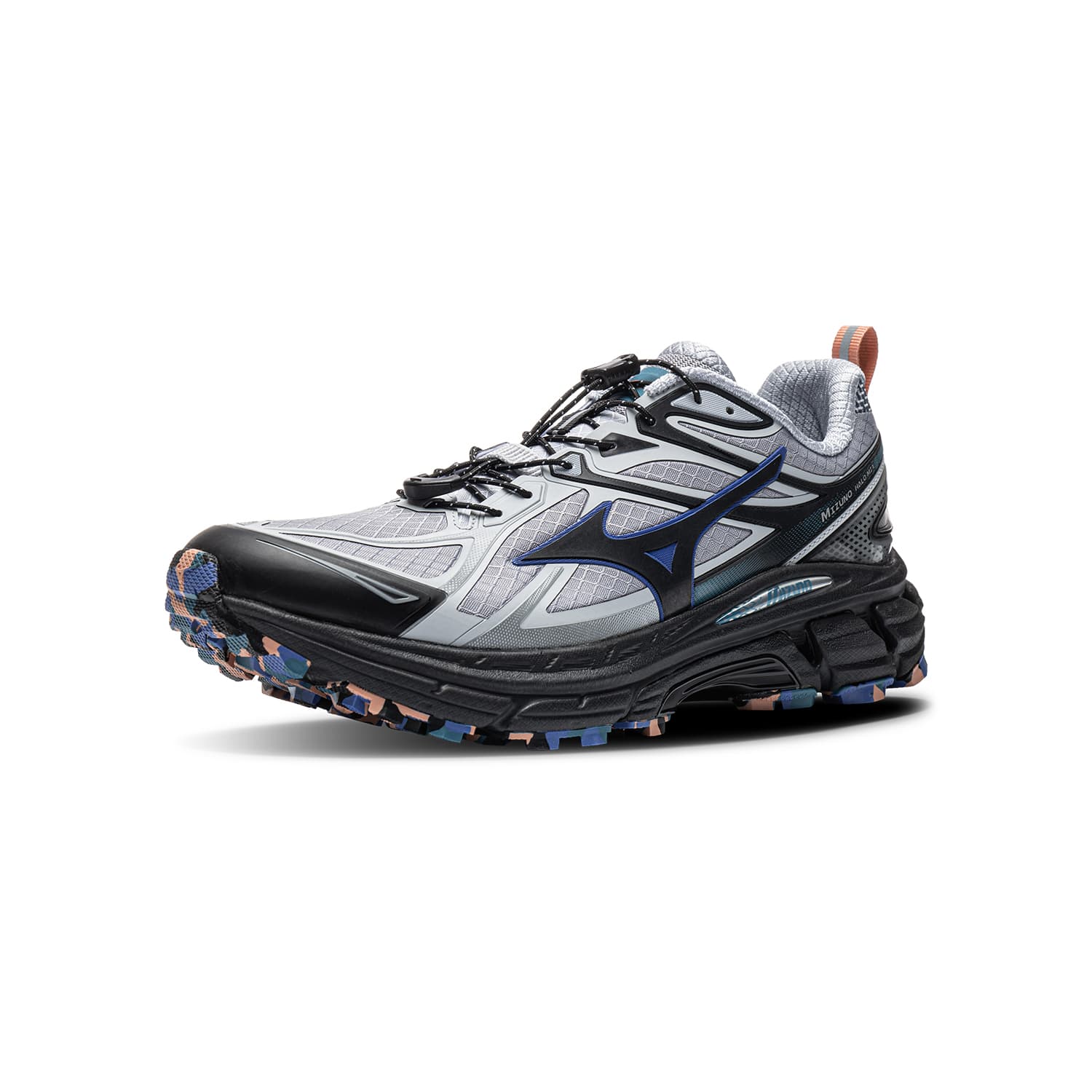 Кроссовки для бега Кроссовки для бега Mizuno Halo Mix Low Top Wind Direction Серый Воздушный Синий Унисекс - изображение 2