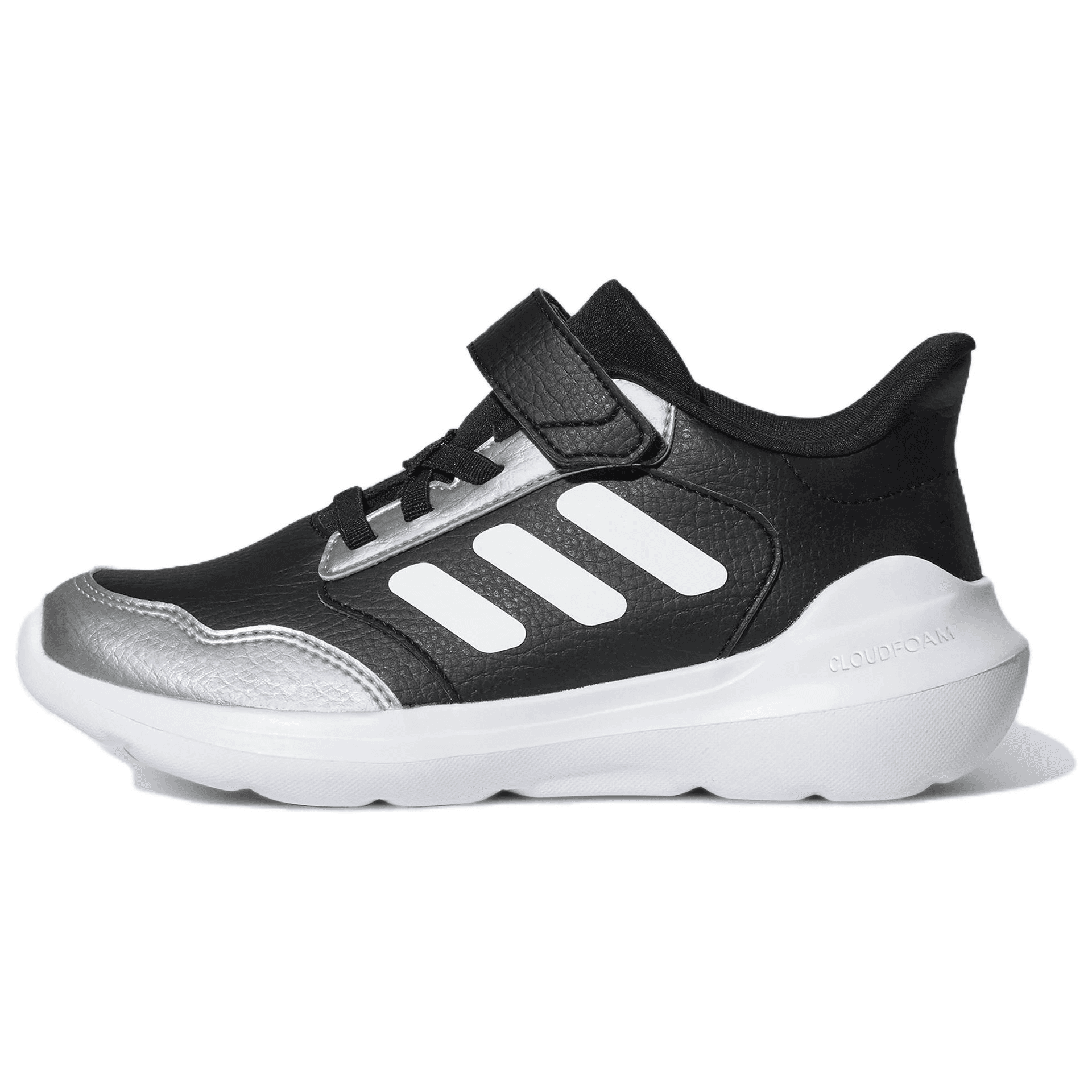 Кроссовки Adidas Tensaur Run 3,0 Детские беговые кроссовки Low Топ Черный Белый Металлический Серебряный Kids - изображение 1