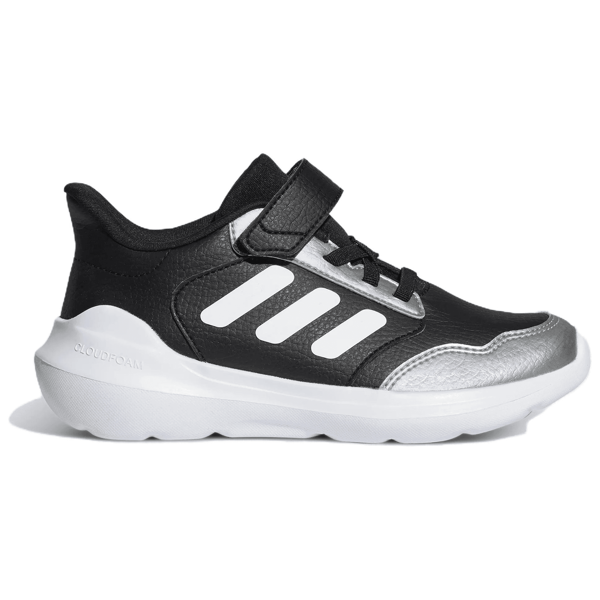 Кроссовки Adidas Tensaur Run 3,0 Детские беговые кроссовки Low Топ Черный Белый Металлический Серебряный Kids - изображение 2