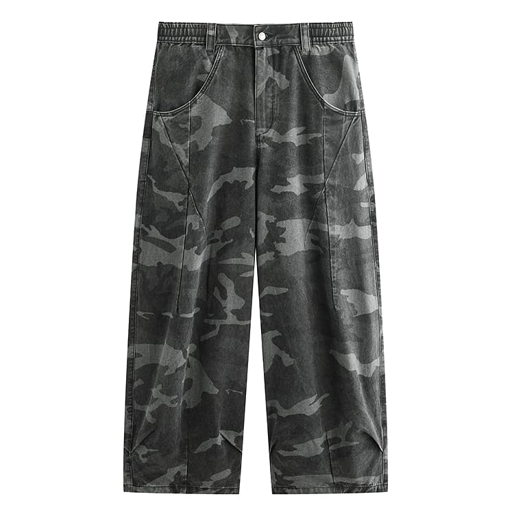 Штаны PEACEBIRD MEN Черно-серый Камуфляж Мужской Джинсы - изображение 1