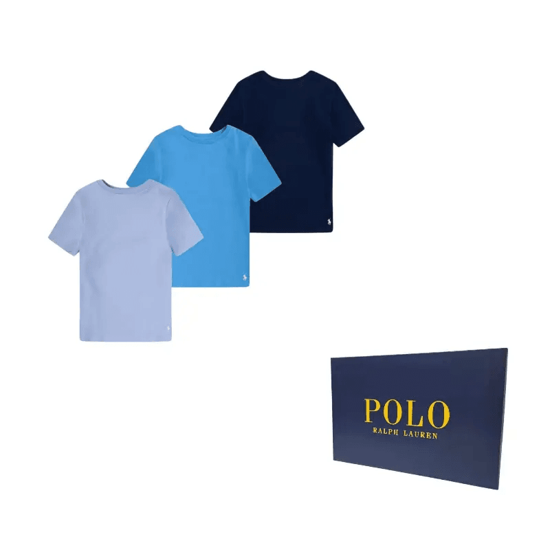 Футболка Polo Ralph Lauren T-рубашка SS24 3 упаковки детская - изображение 4