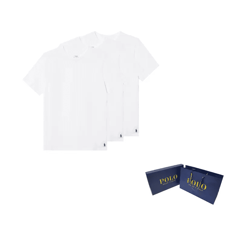 Футболка Polo Ralph Lauren T-рубашка SS25 3 упаковки детская - изображение 7