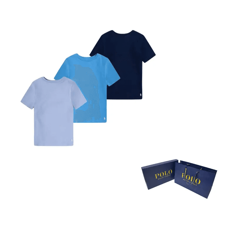Футболка Polo Ralph Lauren T-рубашка SS24 3 упаковки детская - изображение 5