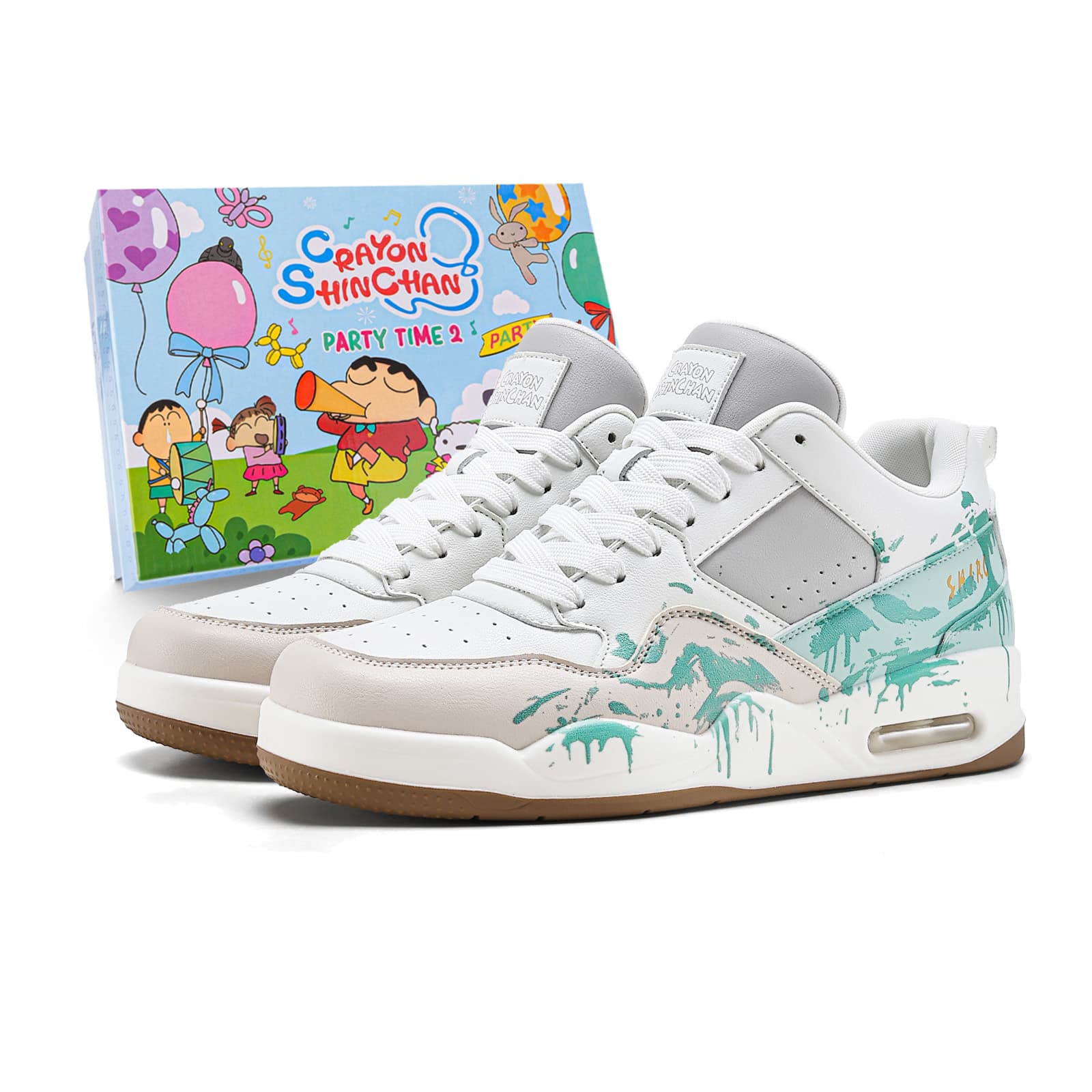 Кроссовки для баскетбола Crayon Shinchan Мид-топ Баскетбольные кроссовки Унисекс - изображение 1