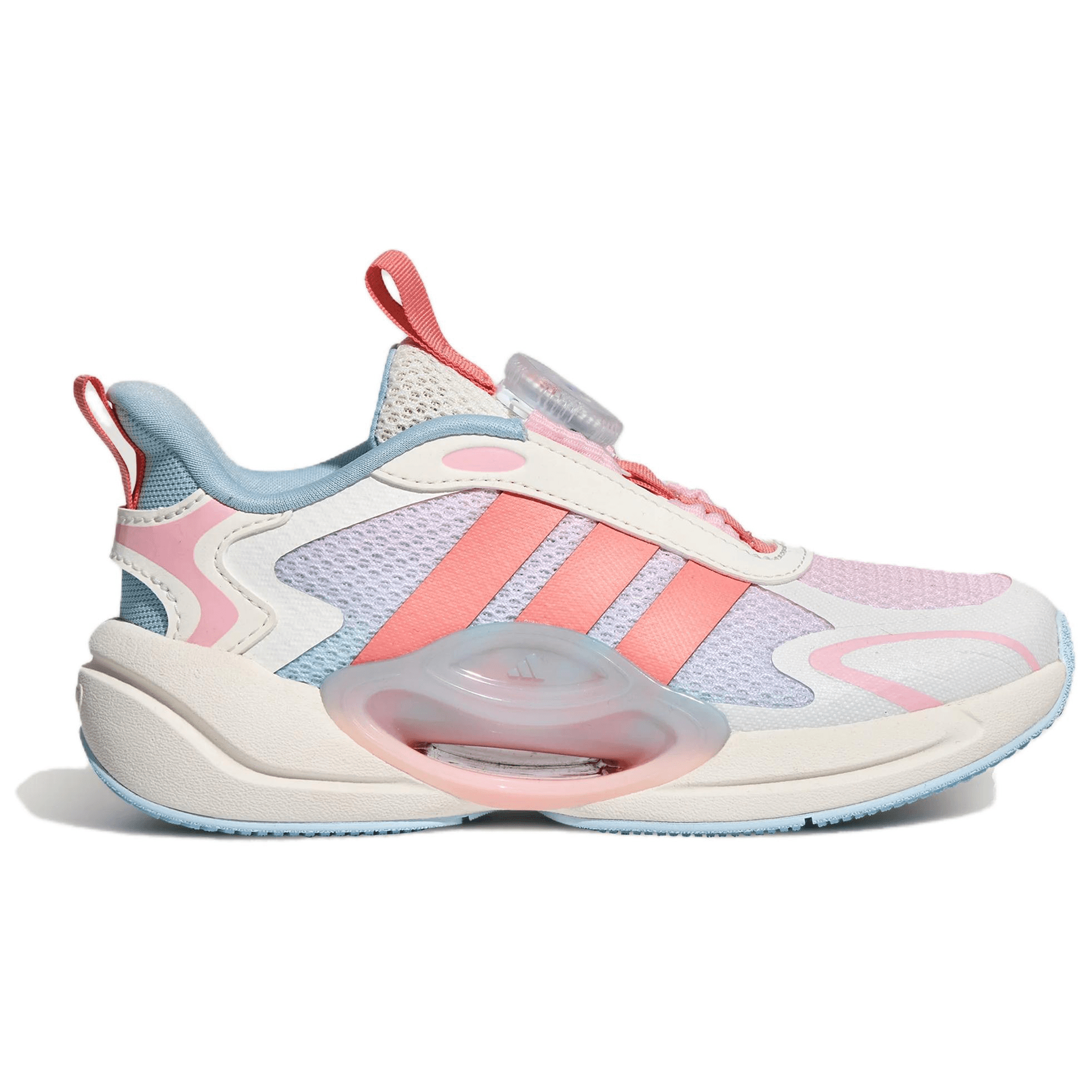 Кроссовки Adidas Galaxy Scout Детские беговые кроссовки Low Топ Ярко-белый Вихрь Неоново-красный Прозрачный Розовый Kids - изображение 2