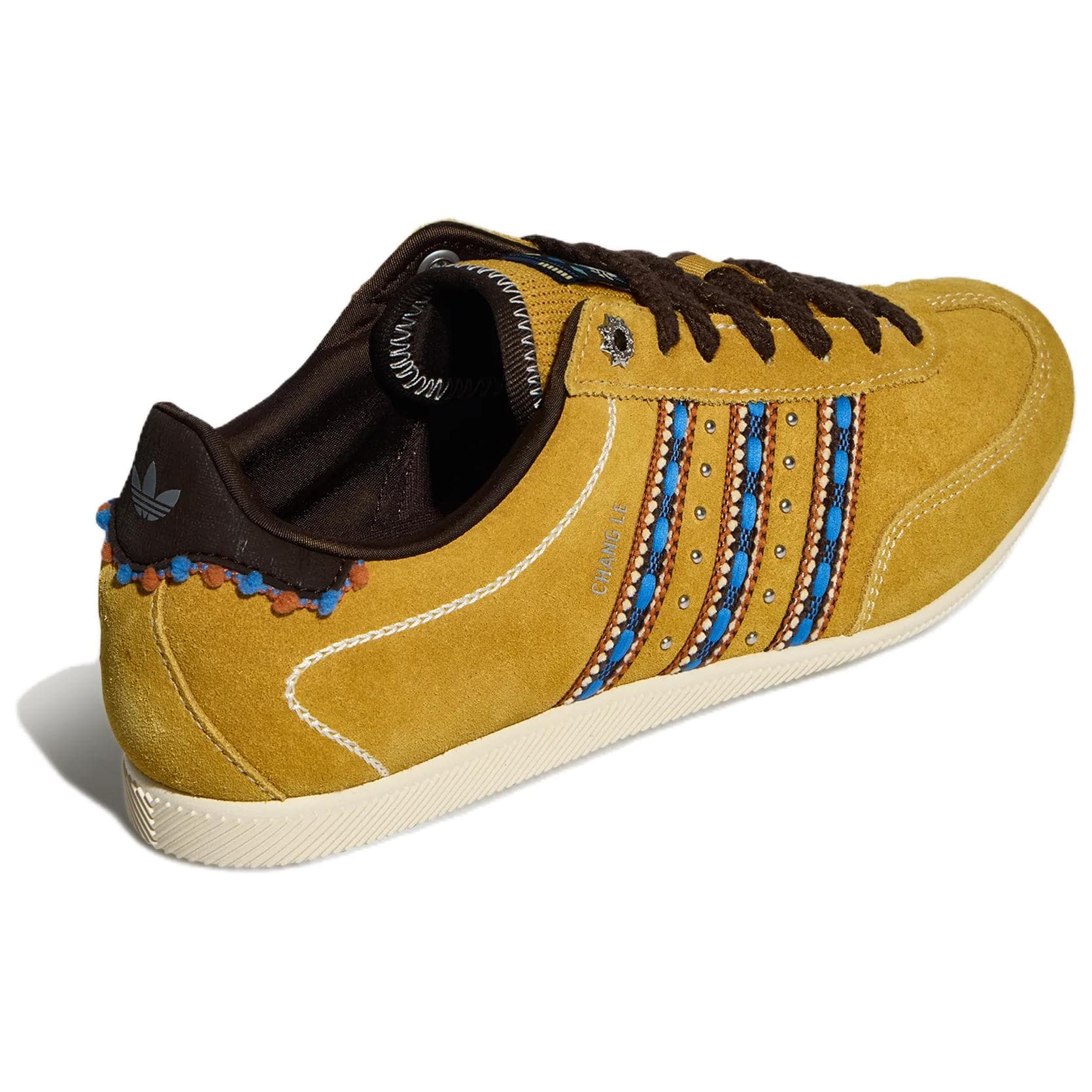 Кроссовки Adidas Originals CHANGLE Кеды немецкой армии (GAT) Низкий Топ Победа Золото Темно-коричневый Теплый оранжевый Женские - изображение 4