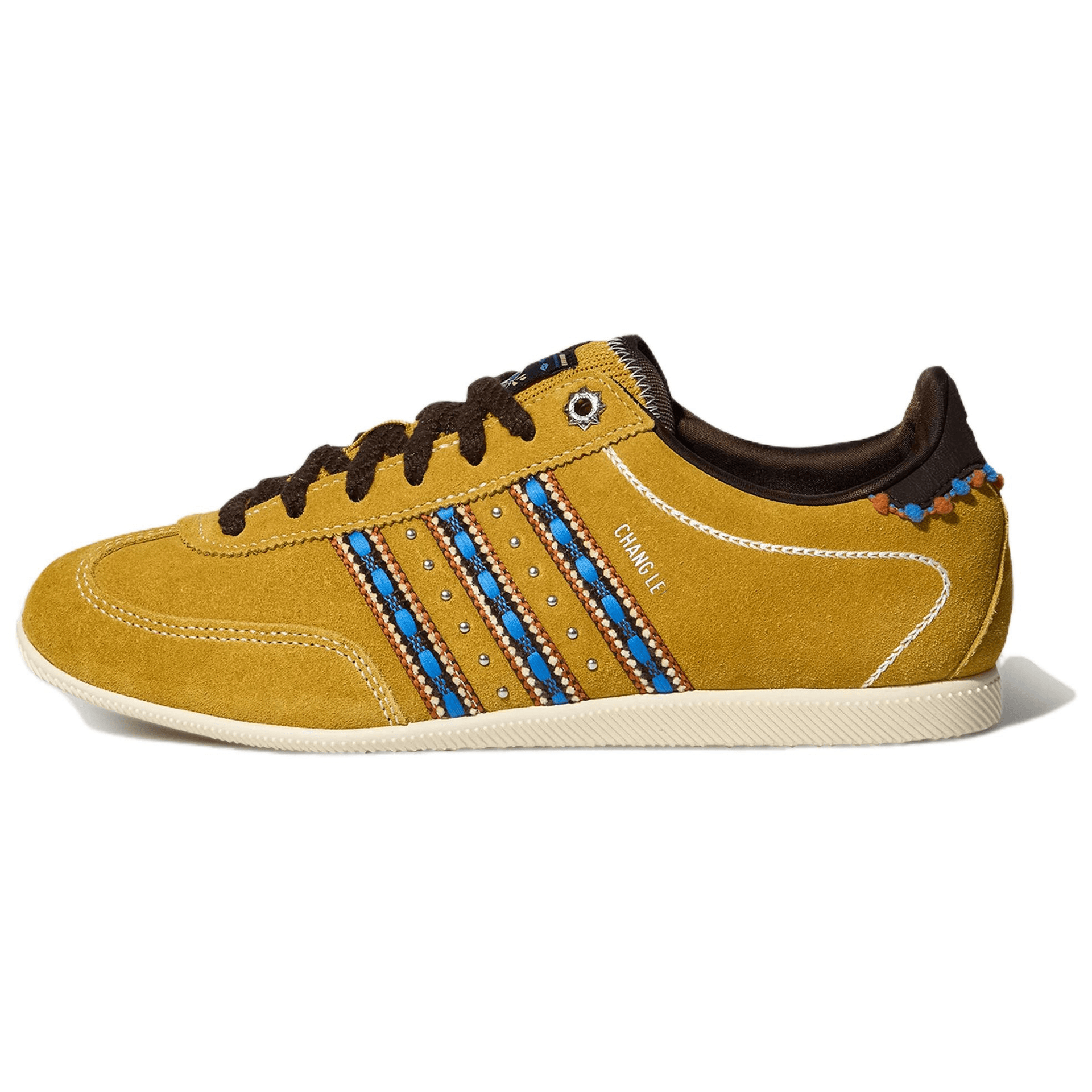 Кроссовки Adidas Originals CHANGLE Кеды немецкой армии (GAT) Низкий Топ Победа Золото Темно-коричневый Теплый оранжевый Женские - изображение 1